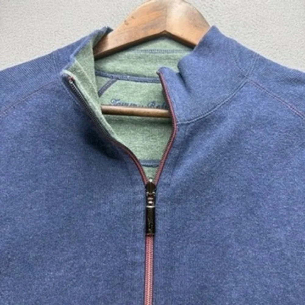 Tommy Bahama Vest Reversible Full Zip Mock Neck Regular Fit XL Casual Golf Mens
